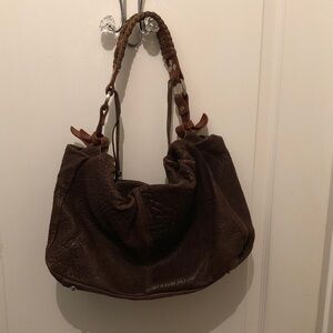 Sundance Brown leather Bag. Made in Italy.